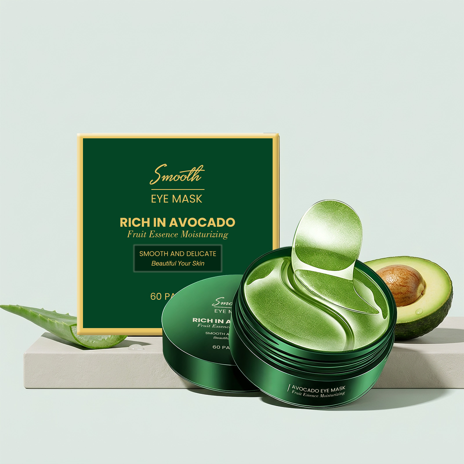 60Pcs Avocado Collagen Eye Mas - огляд і ціна Collagen Under Eye Patches
