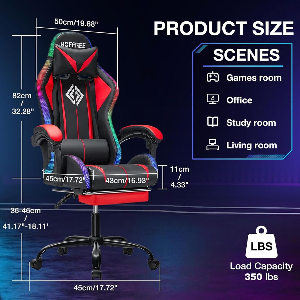 RGB Gaming Chair with Bluetoot - огляд і ціна Massage