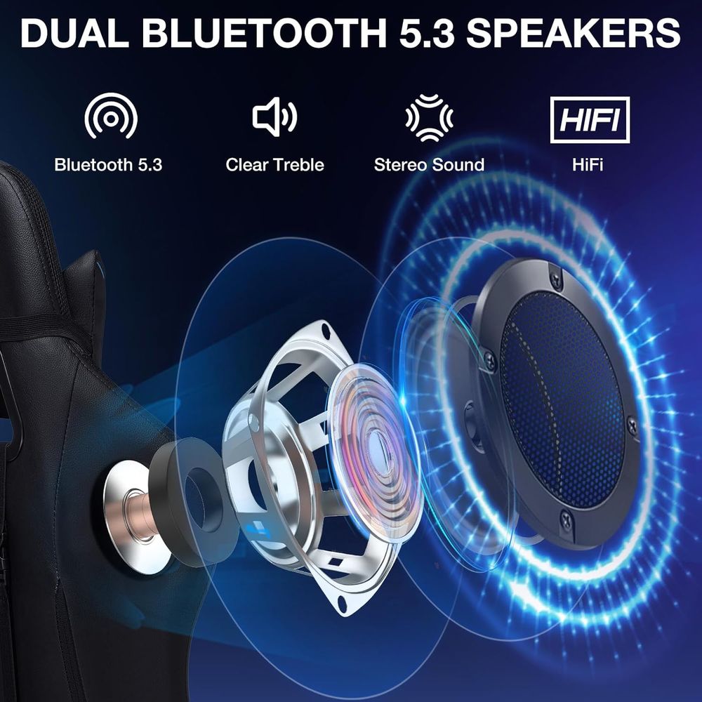 RGB Gaming Chair with Bluetoot - огляд і ціна Massage