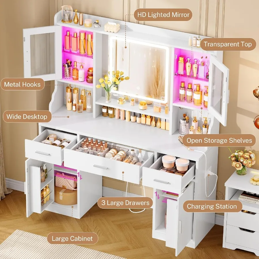 Makeup vanity desk with mirror - огляд і ціна Makeup