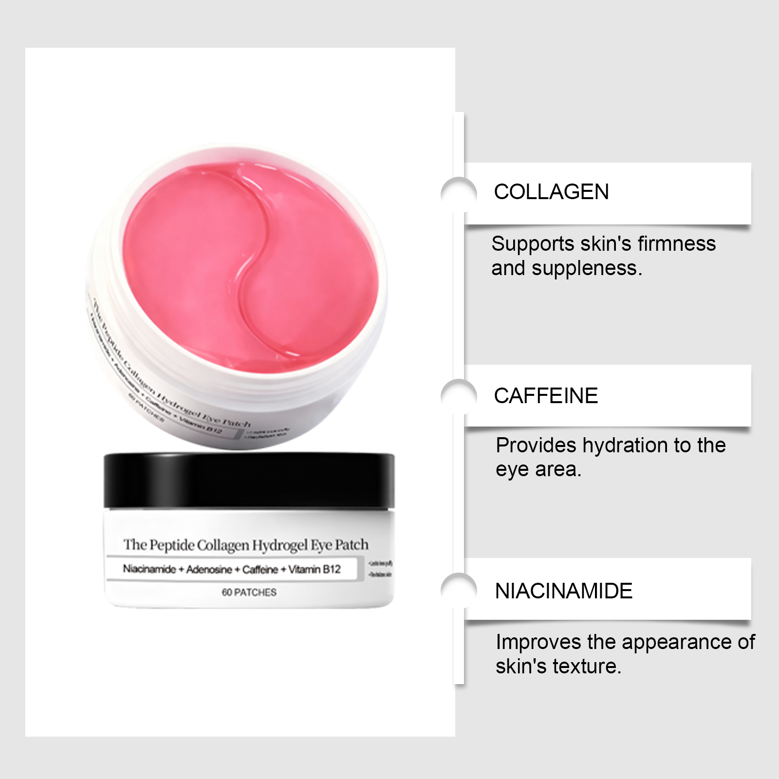 Collagen Eye Mask, Hydrating U - огляд і ціна Collagen Under Eye Patches